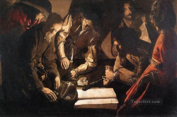 Georges de La Tour Painting - El pago de las cuotas a la luz de las velas Georges de La Tour